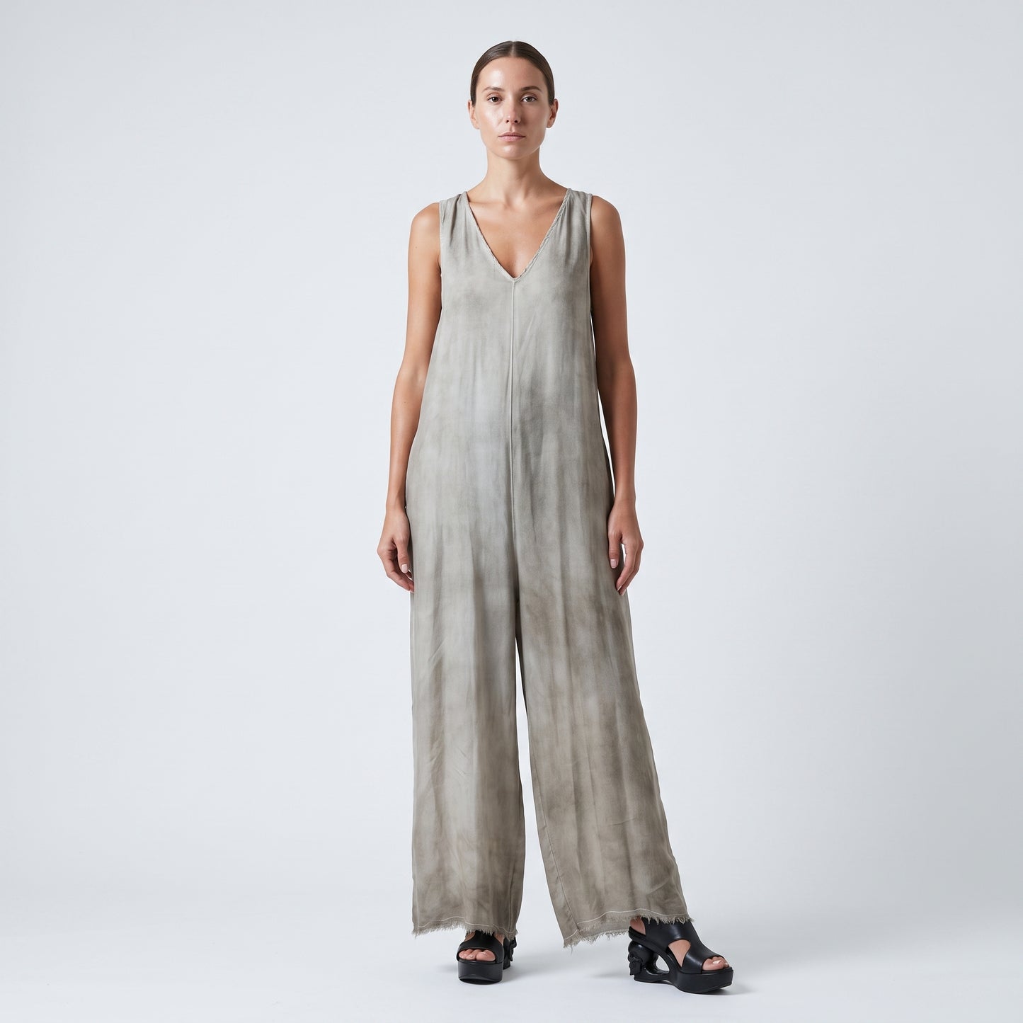Tie-Dye Wide-Leg Sleeveless Jumpsuit