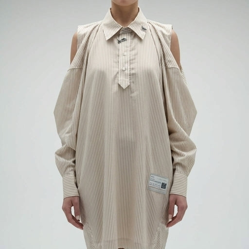 Deconstructed Striped Cotton Shirt