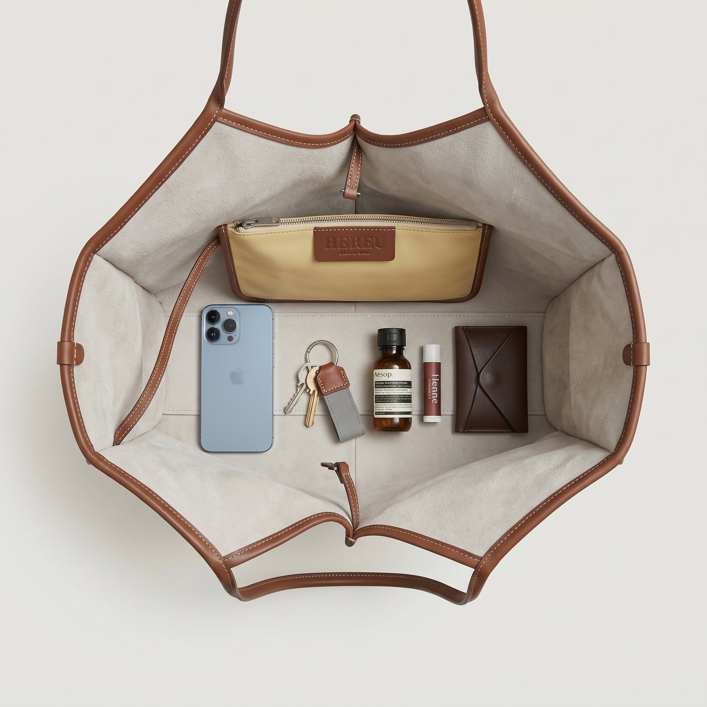 Calella Squared Leather Tote