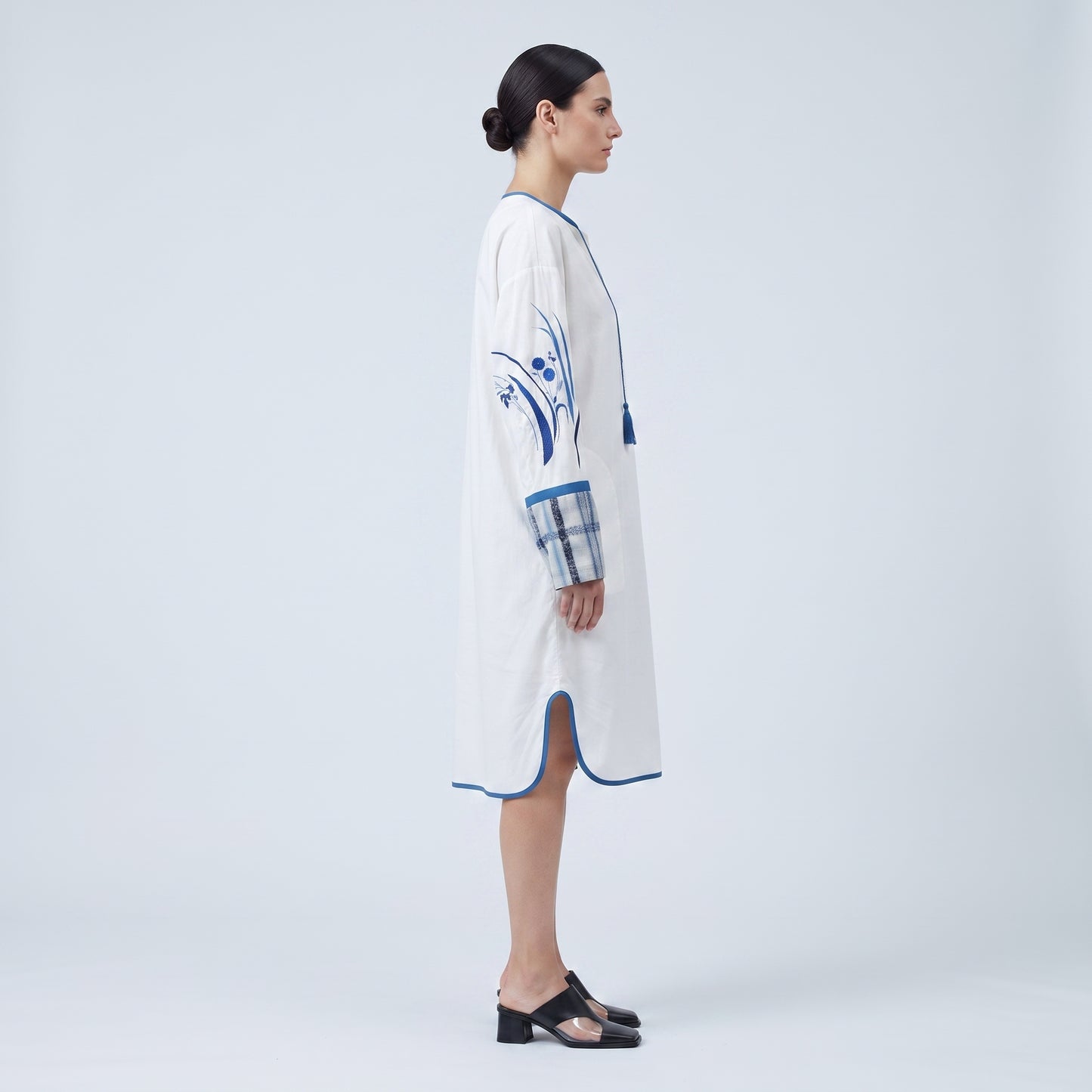 Embroidered Tassel Kaftan Dress
