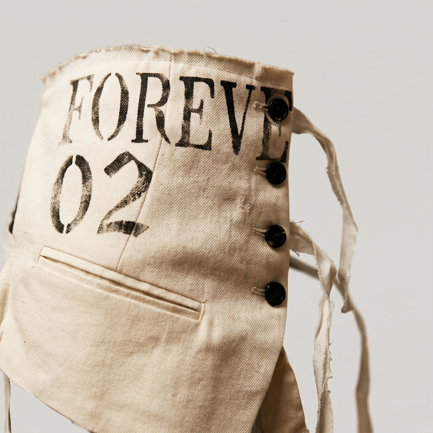 Deconstructed Graphic Canvas Vest