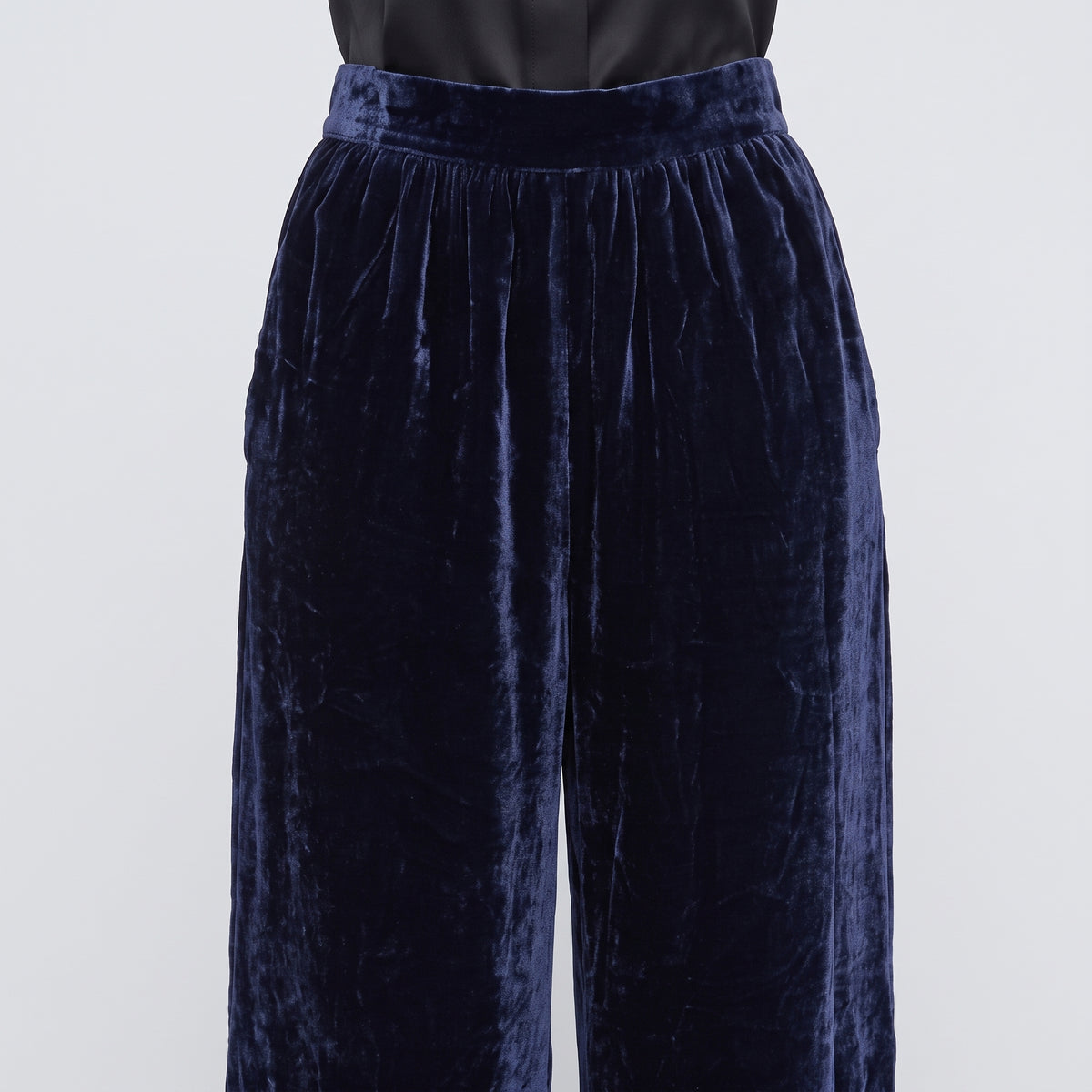 Midnight Velvet Wide Leg Trousers
