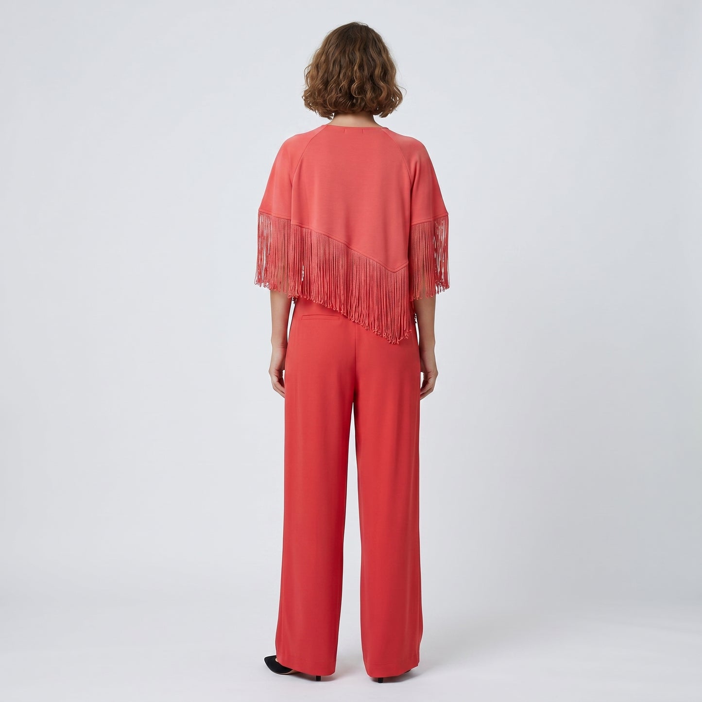 Wide-Leg Pleated Tailored Trousers