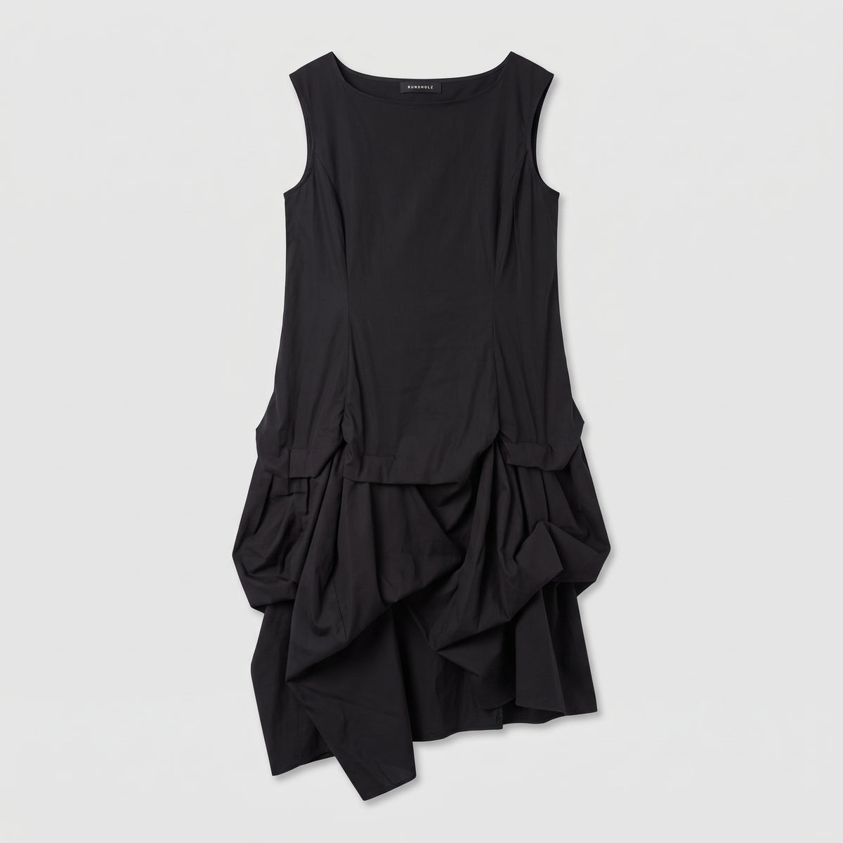Architectural Draped Cotton Dress