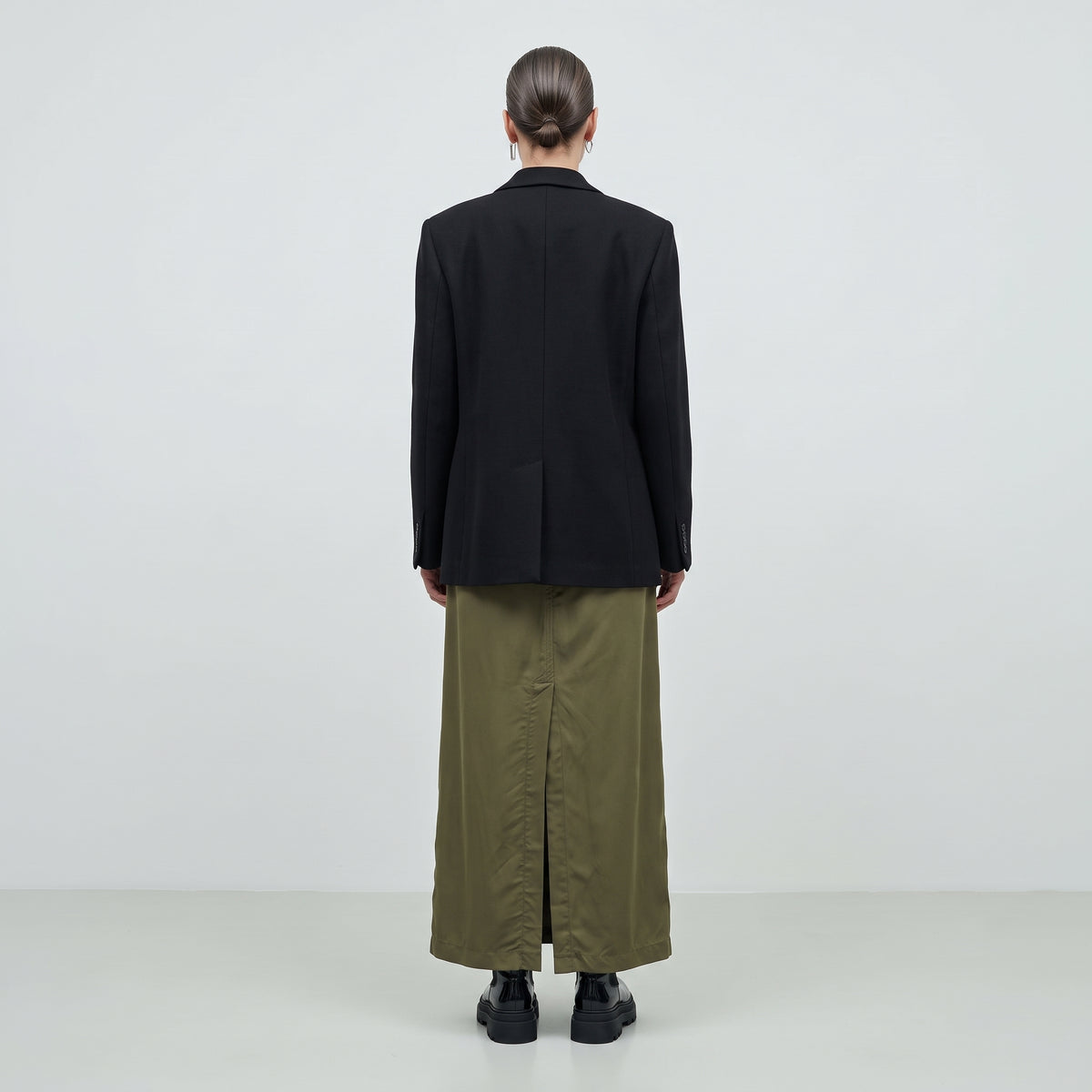 Olive Green Fluid Culotte Pants