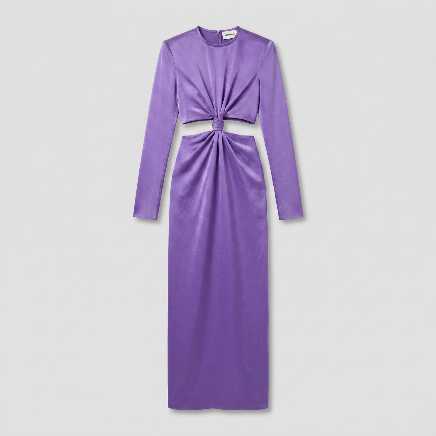 Satin Cutout Midi Dress