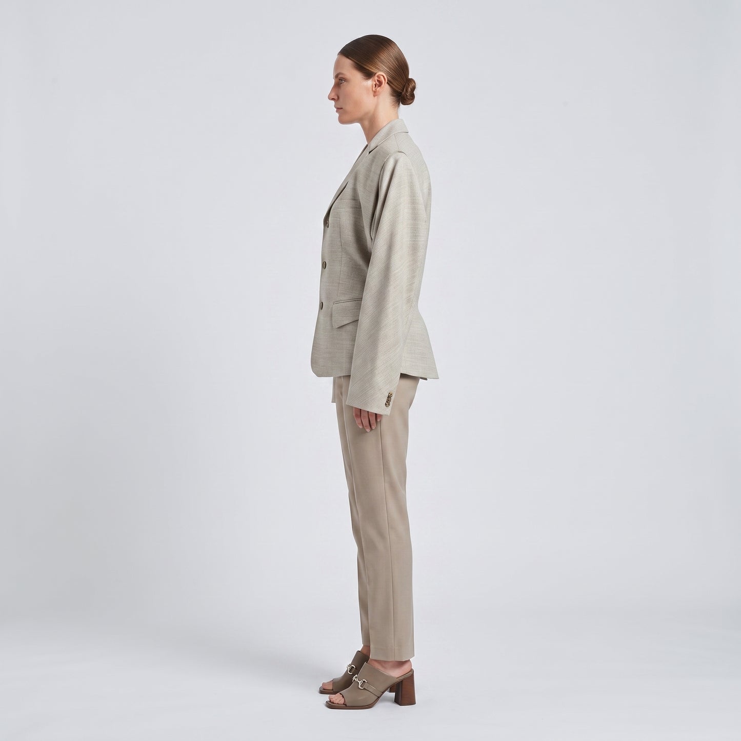 Tailored Beige Cutout Blazer