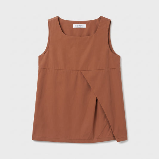 Sleeveless Minimalist Draped Top
