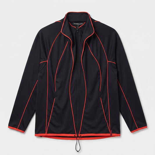 Piped Zip-Up Track Jacket