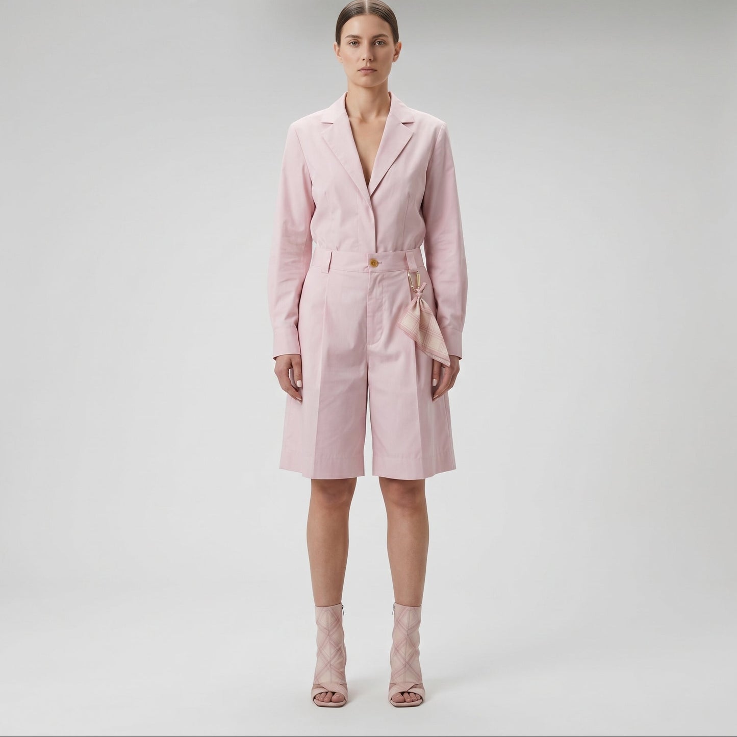 Tailored Pink Bermuda Shorts