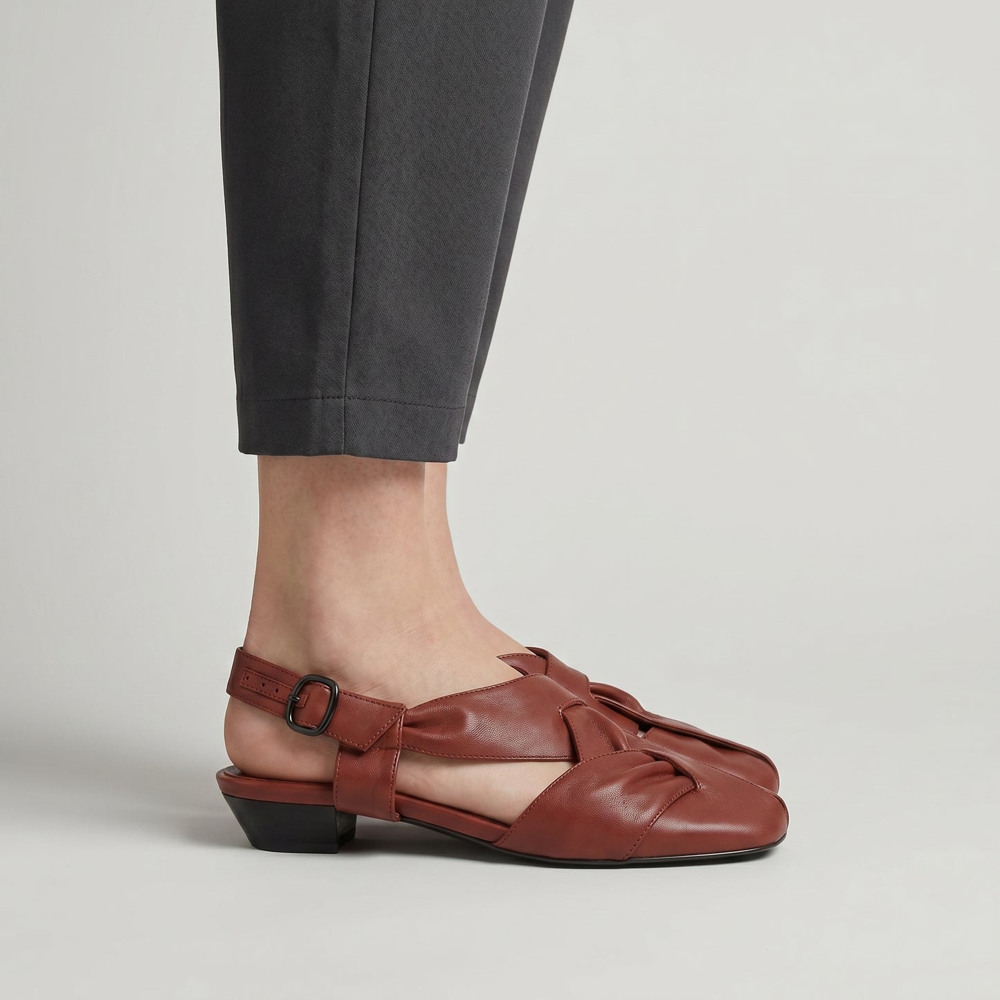 Crafted Leather Slingback Sandals