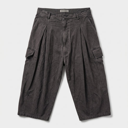 Pleated Cropped Utility Trousers