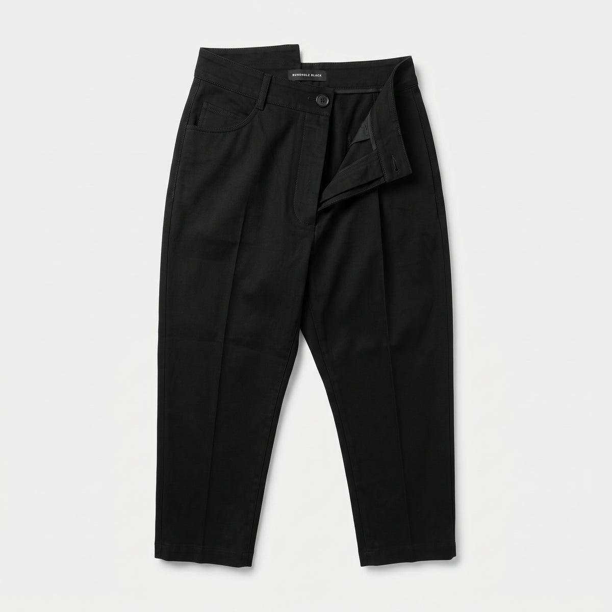 Tailored High-Waisted Black Trousers