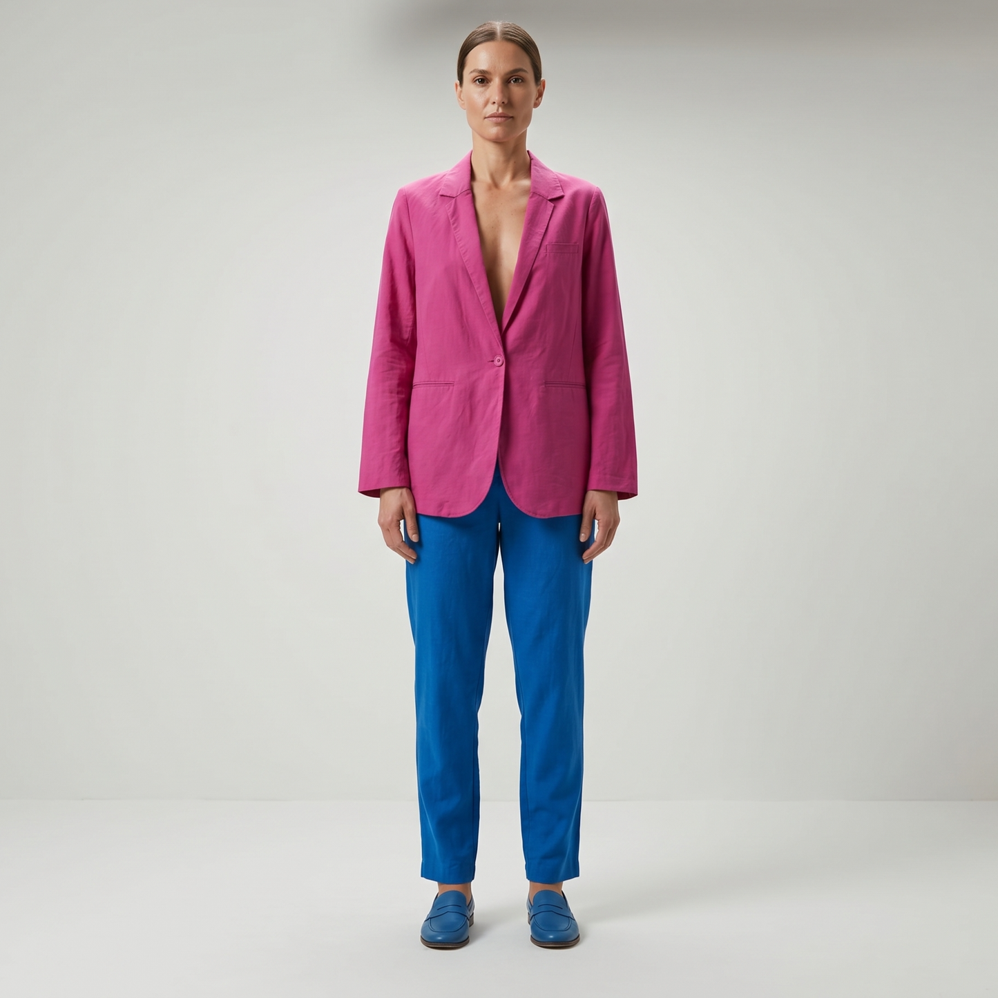 Vibrant Pink Tailored Blazer