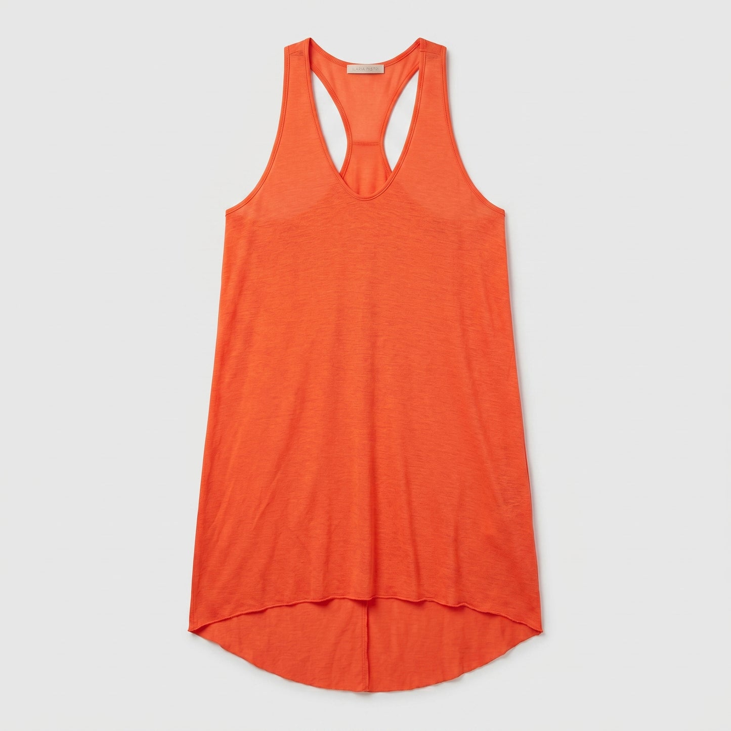 Coral Racerback High-Low Tank Top