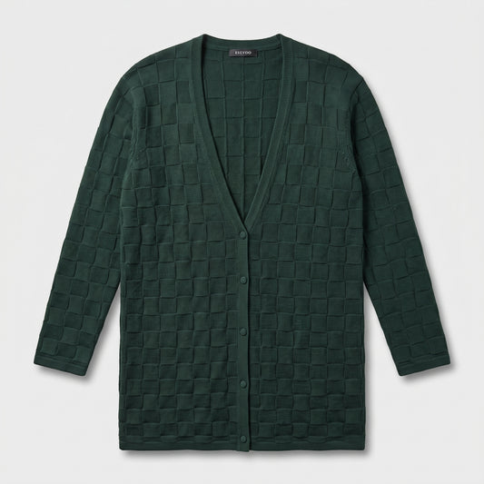 Textured Forest Green Cardigan