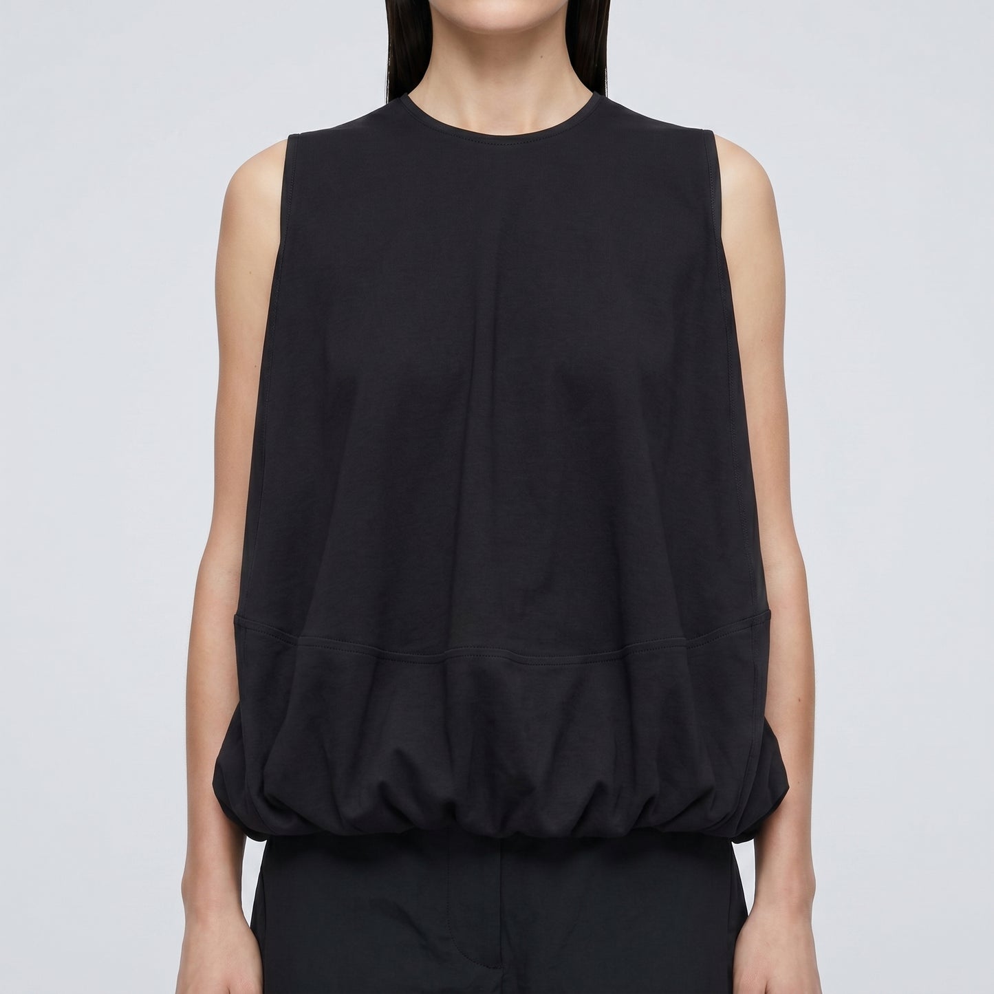 Sleeveless Bubble Hem Top