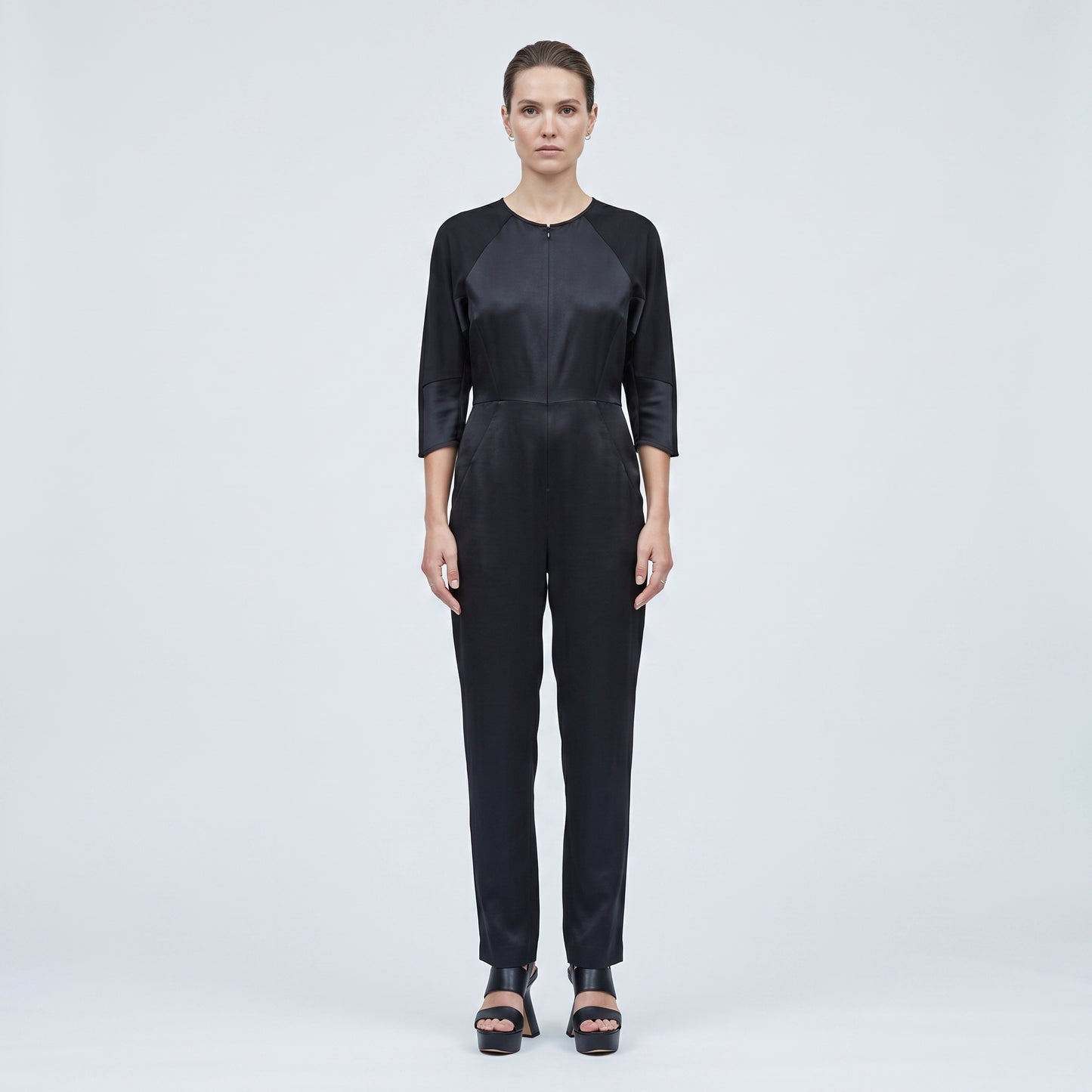 Sleek Tailored Black Jumpsuit