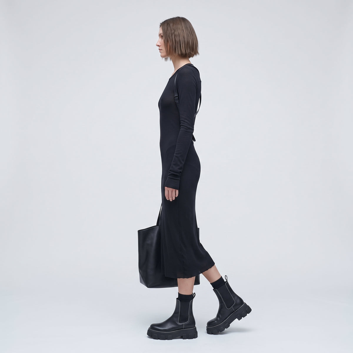 Essential Long Sleeve Shift Dress