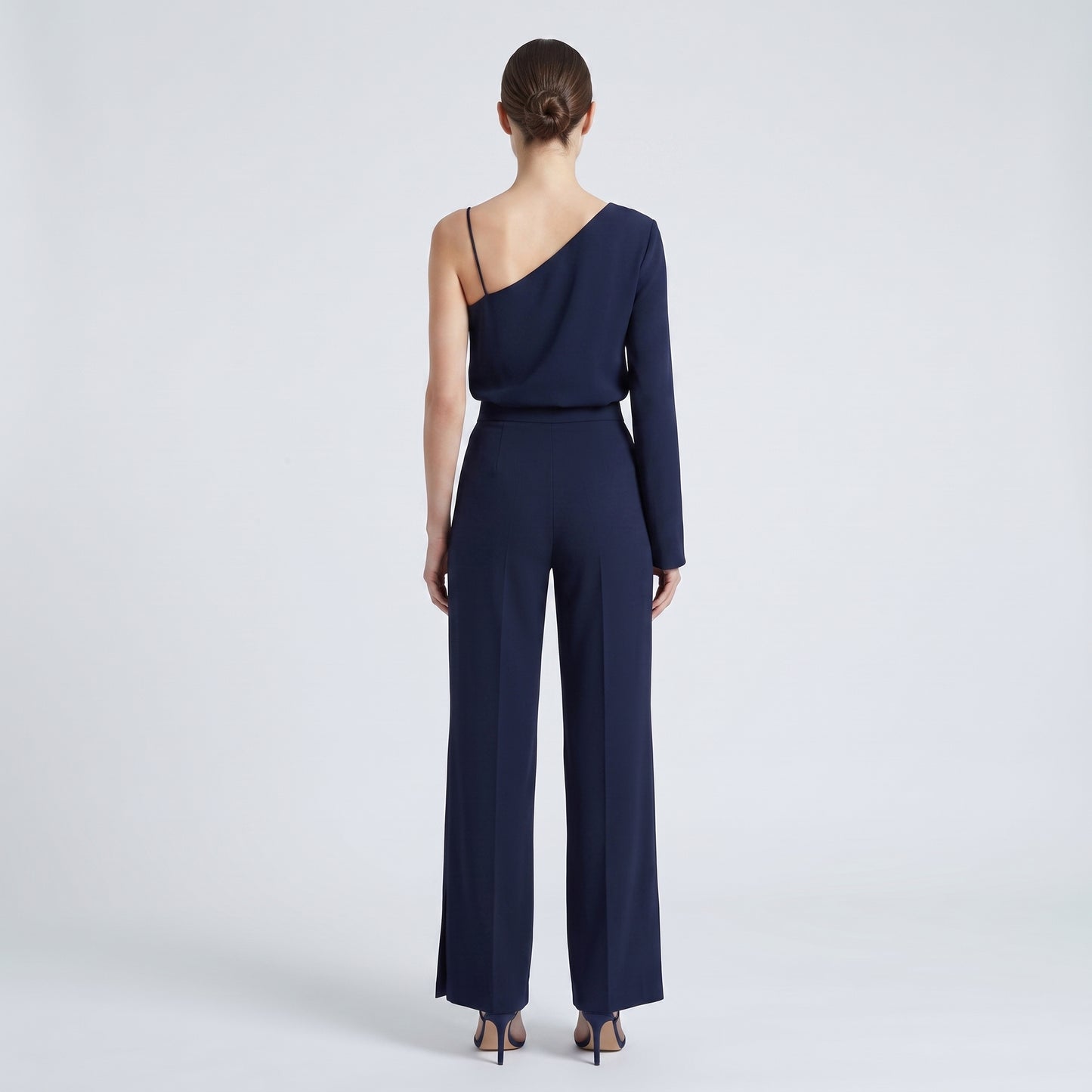 Navy One-Shoulder Asymmetric Top