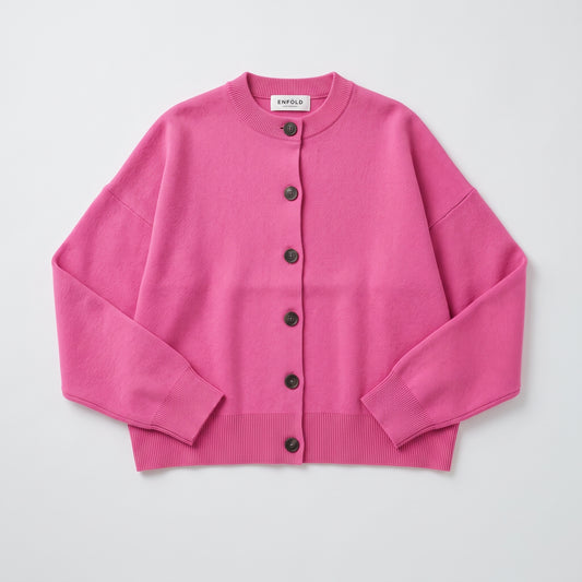 Vibrant Fuchsia Knit Cardigan
