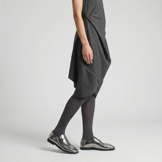 Metallic Square Toe Loafers