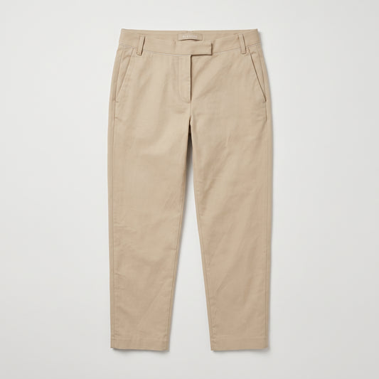 Classic Tailored Beige Chino Trousers