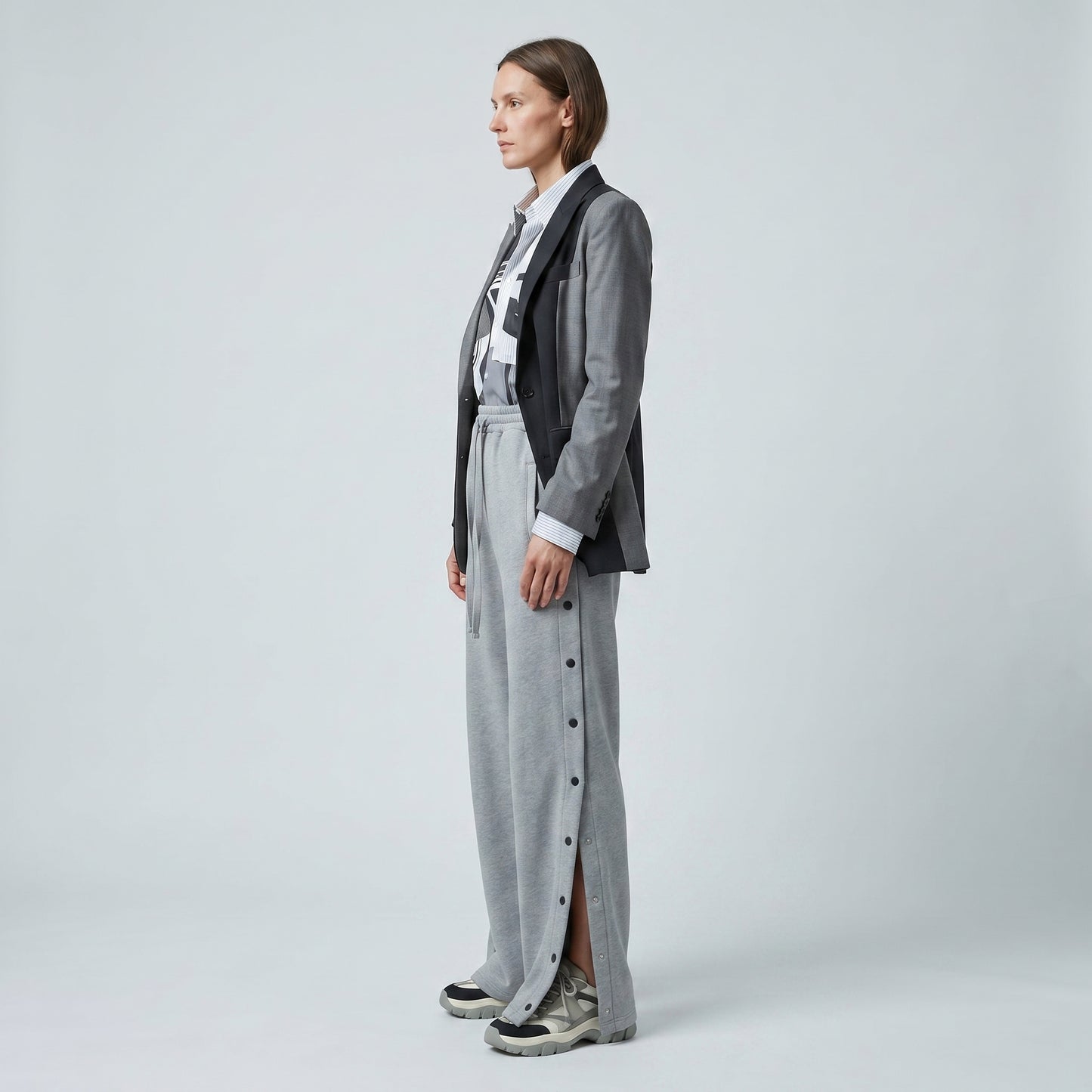 Wide Leg Snap Button Pants