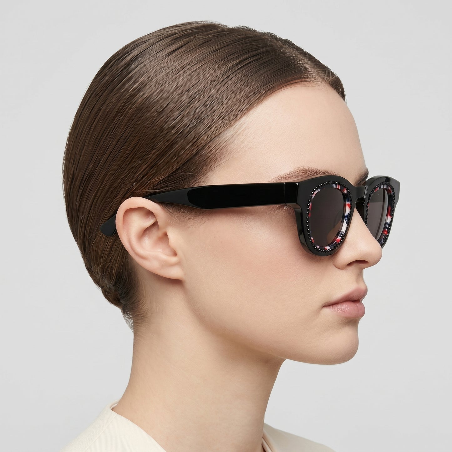 Chic Patterned Rim Sunglasses