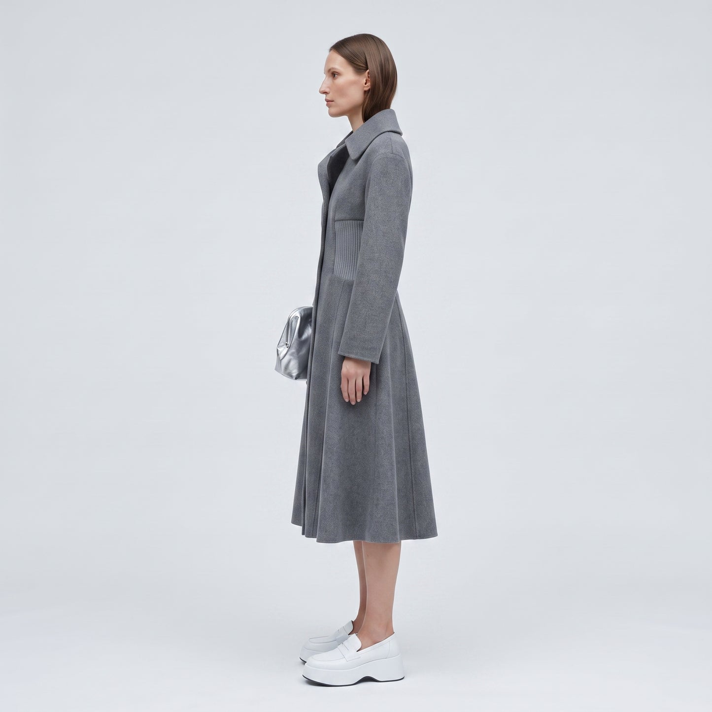 Structured Wool Blend Coat