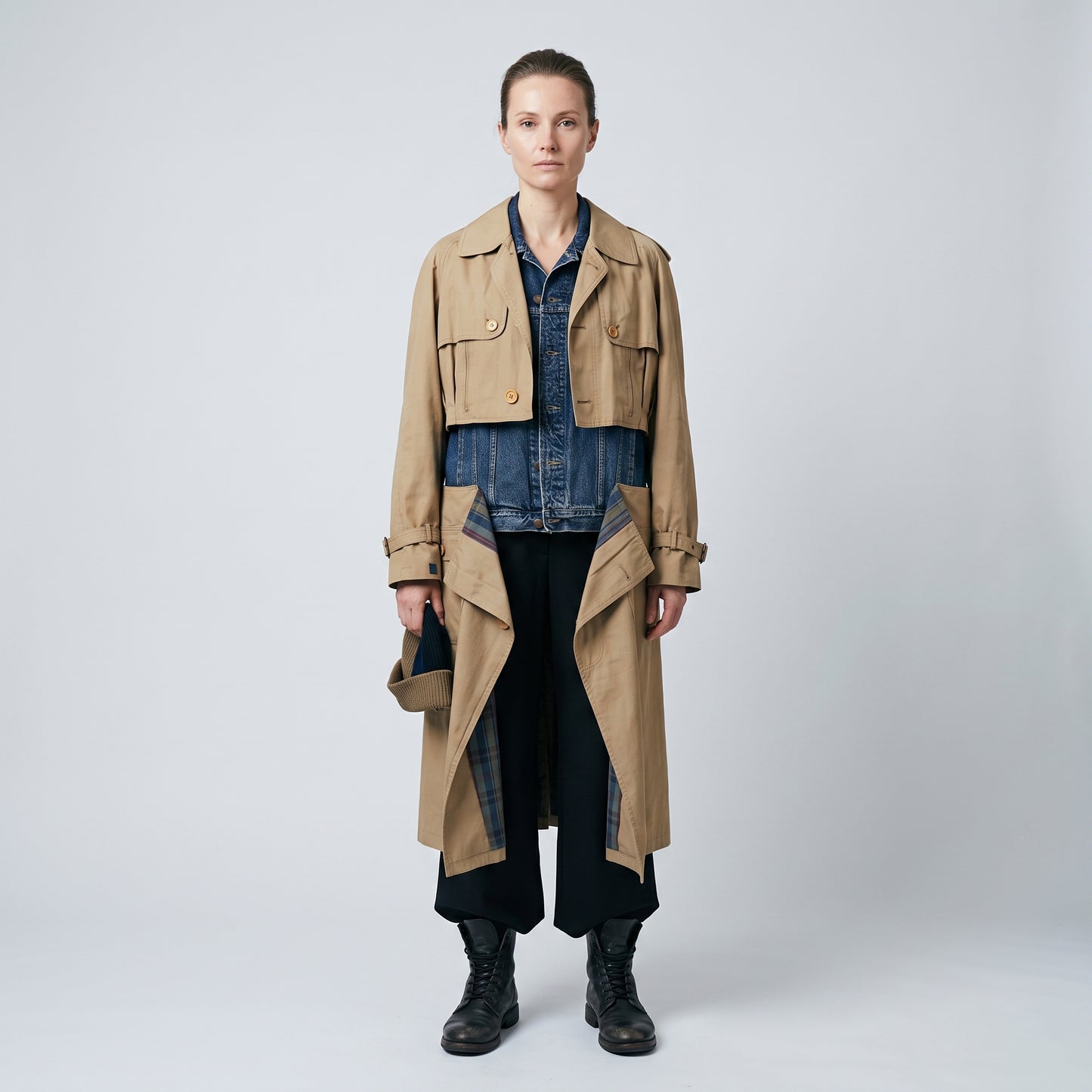 Hybrid Layered Trench Coat