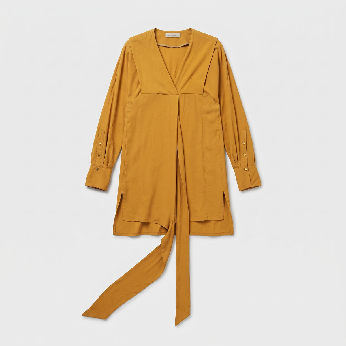Mustard V-Neck Wrap Tunic