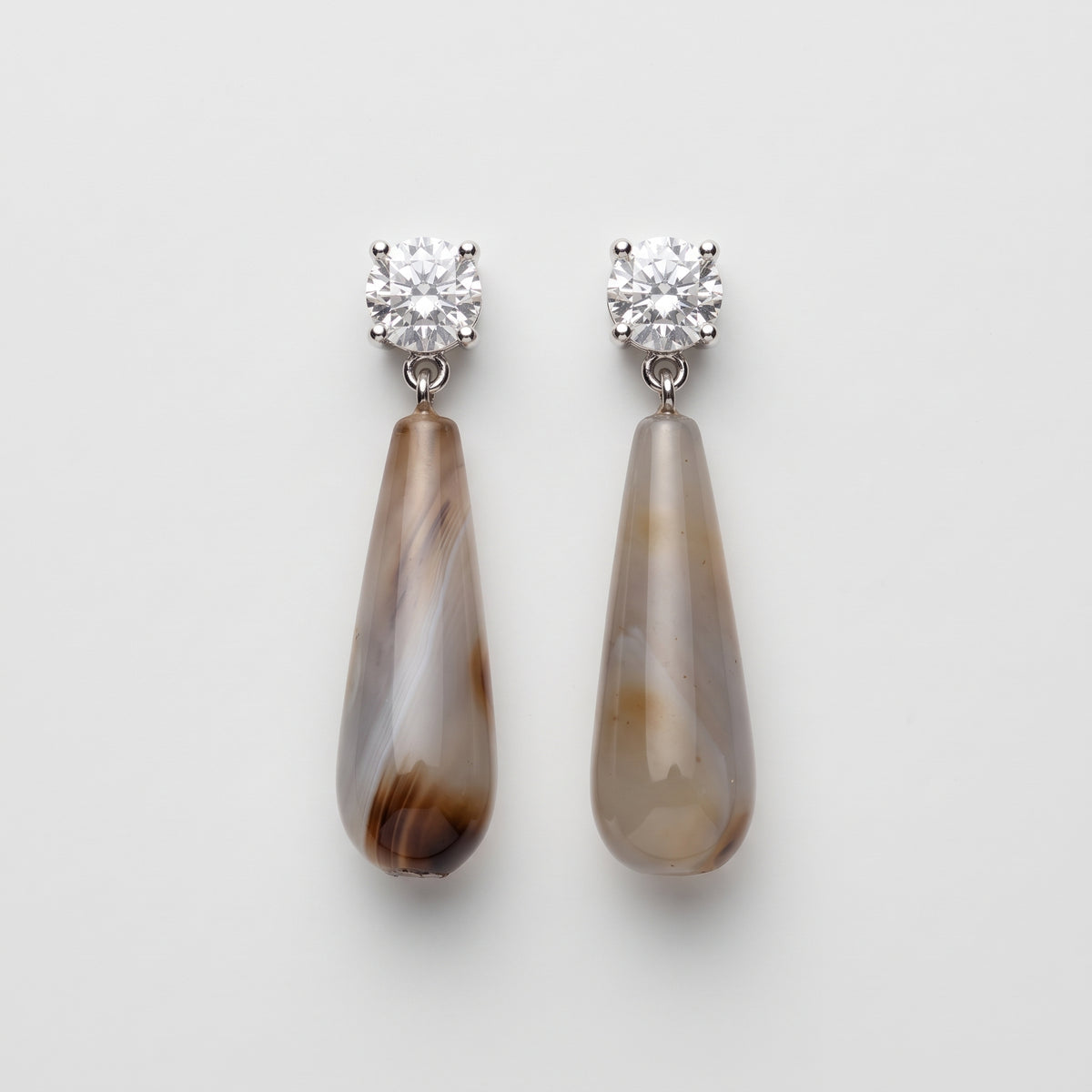 Stone Drop Crystal Earrings