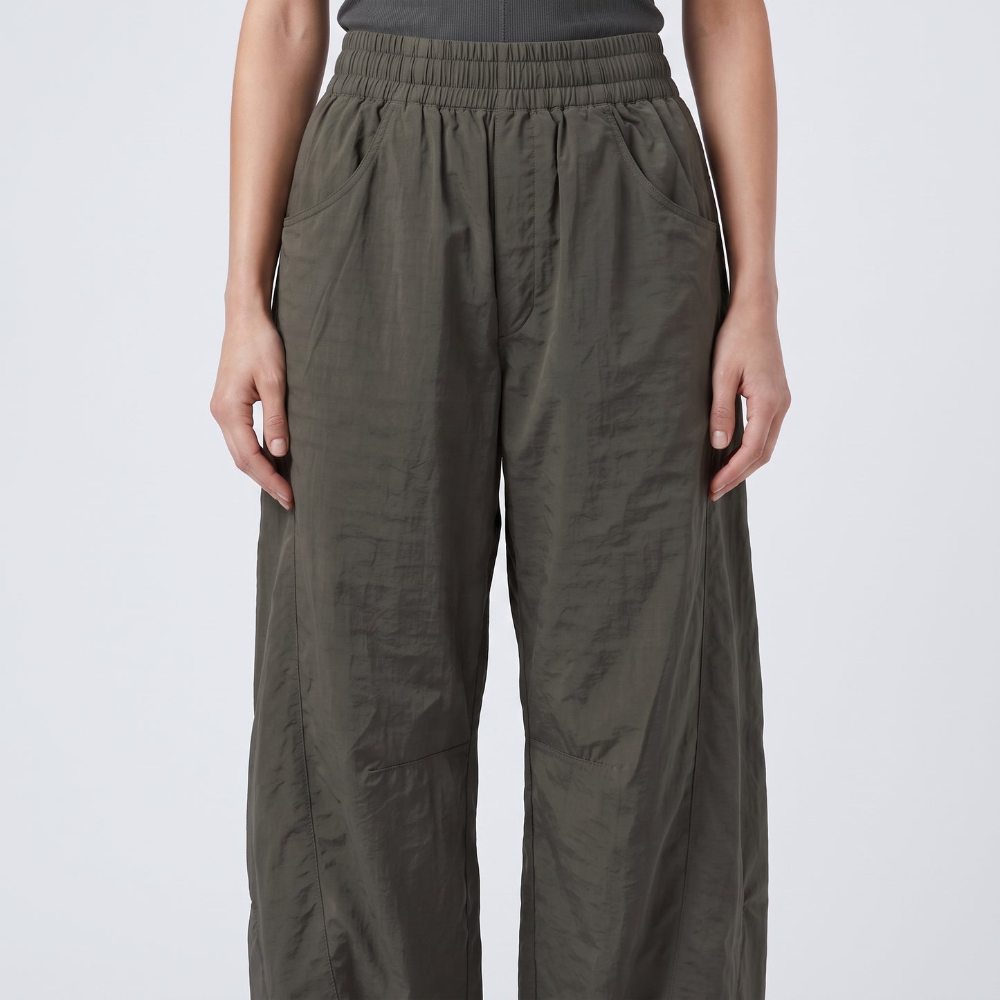 Relaxed Olive Utility Trousers