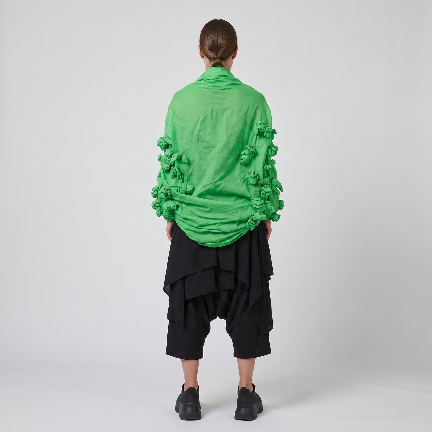 Embellished Tie-Front Cropped Shrug