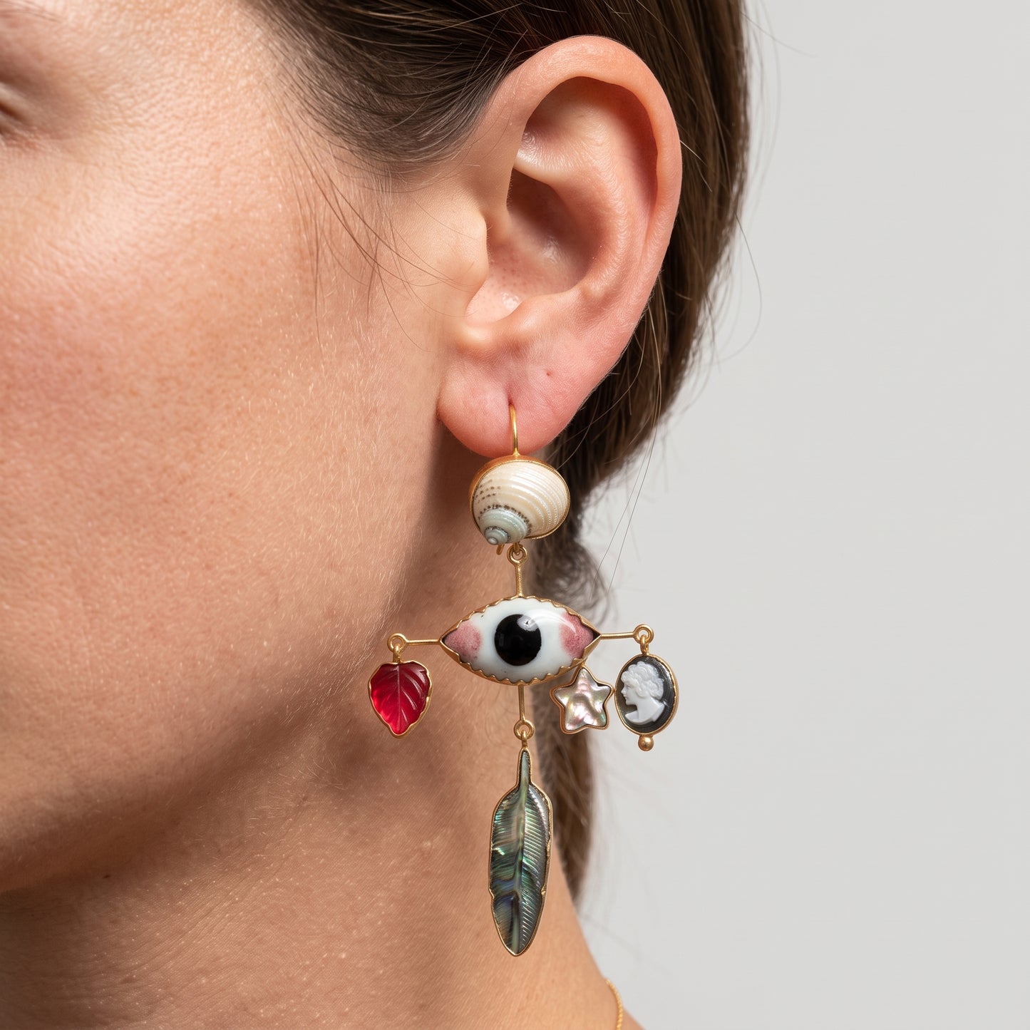 Eclectic Mixed Motif Statement Earrings