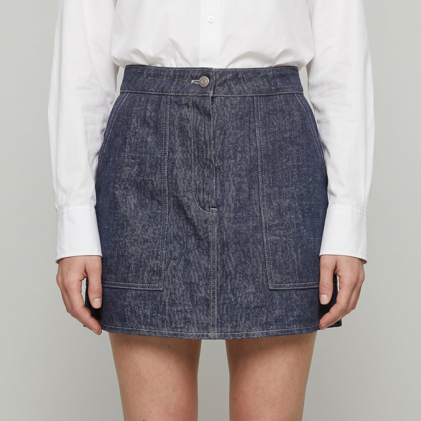 Dark Wash Denim Mini Skirt