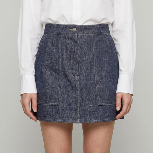 Dark Wash Denim Mini Skirt