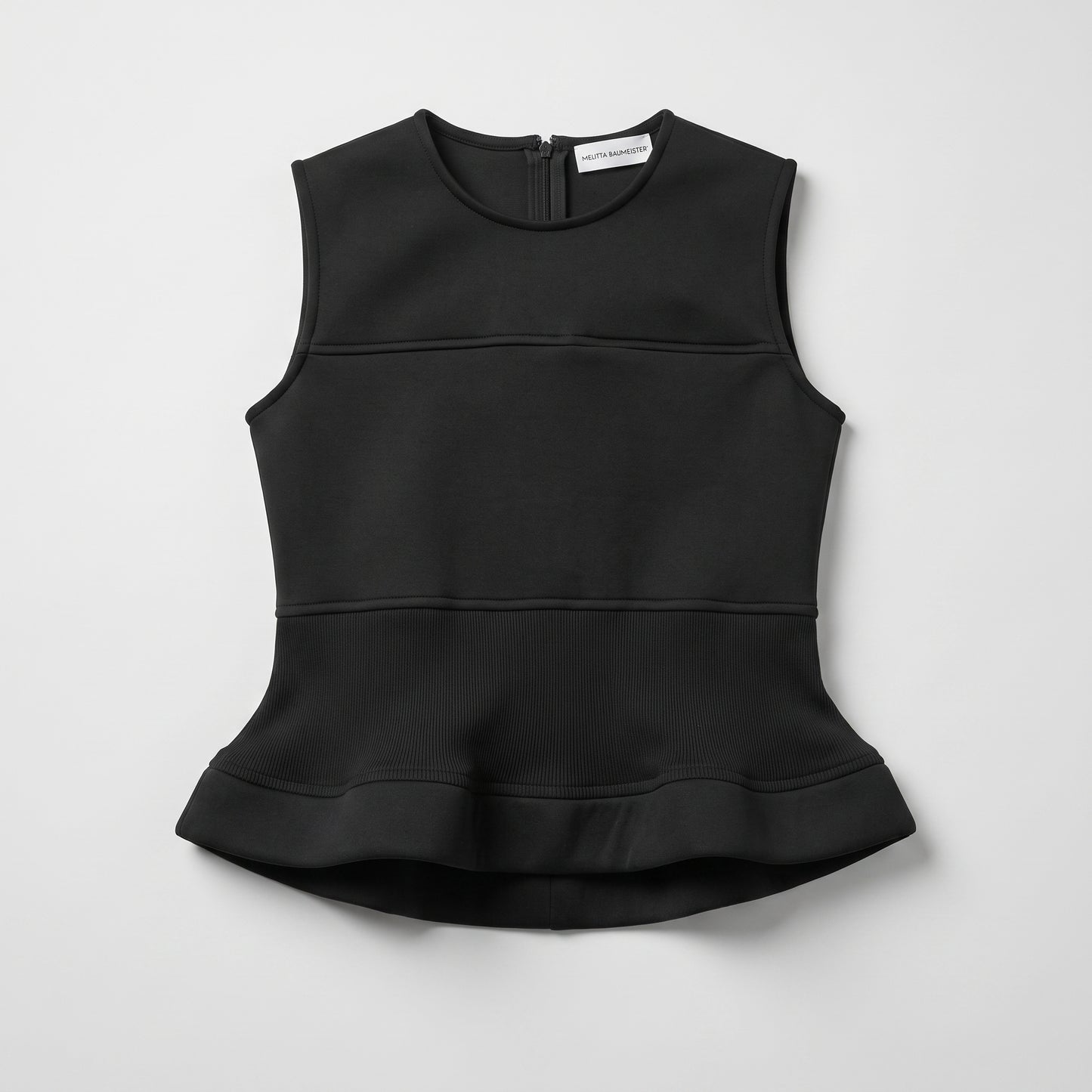 Structured Peplum Sleeveless Shell