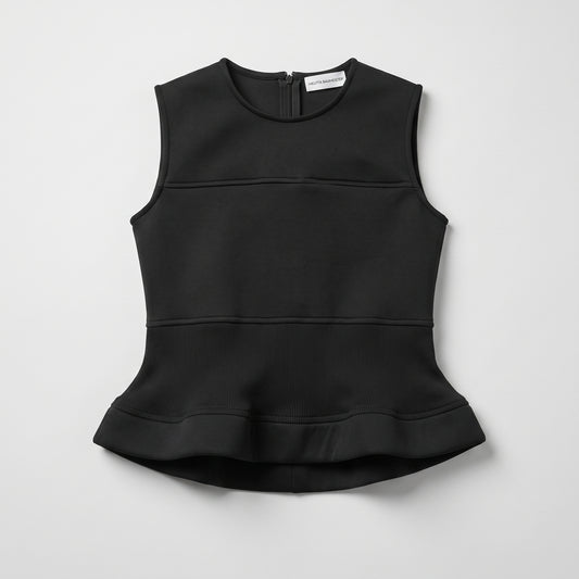 Structured Peplum Sleeveless Shell