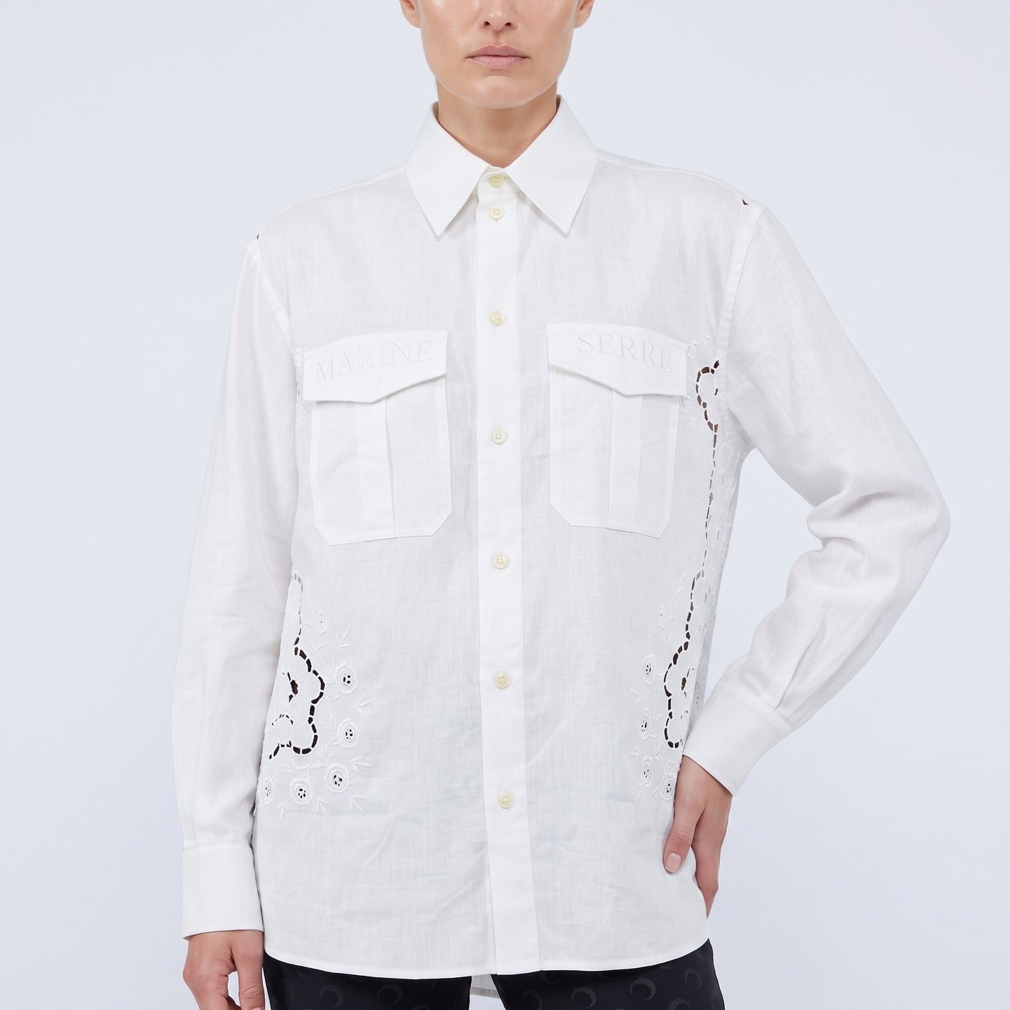 Embroidered Cotton Poplin Shirt