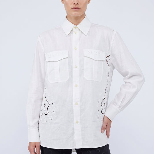 Embroidered Cotton Poplin Shirt