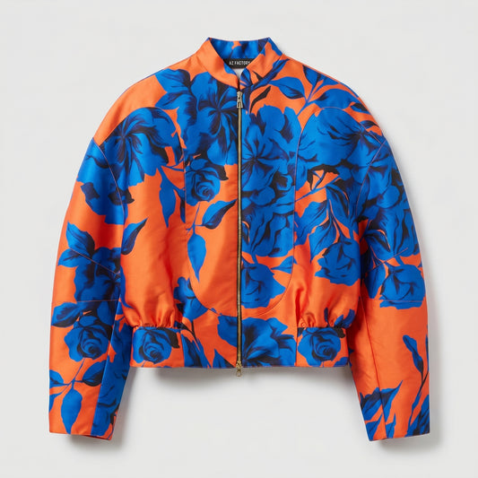 Floral Print Bomber Jacket