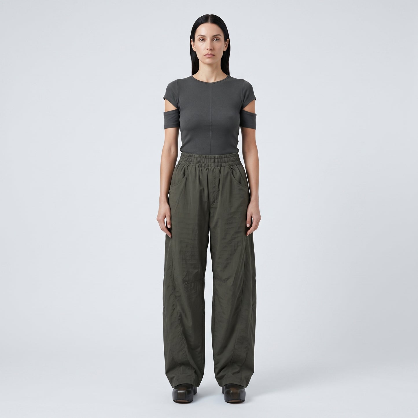 Relaxed Olive Utility Trousers
