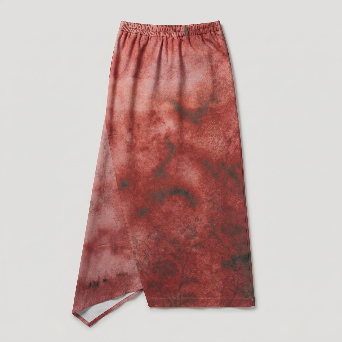 Abstract Printed Asymmetric Skirt