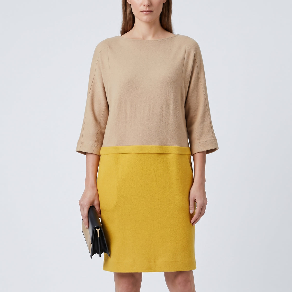 Colorblock Two-Tone Shift Dress