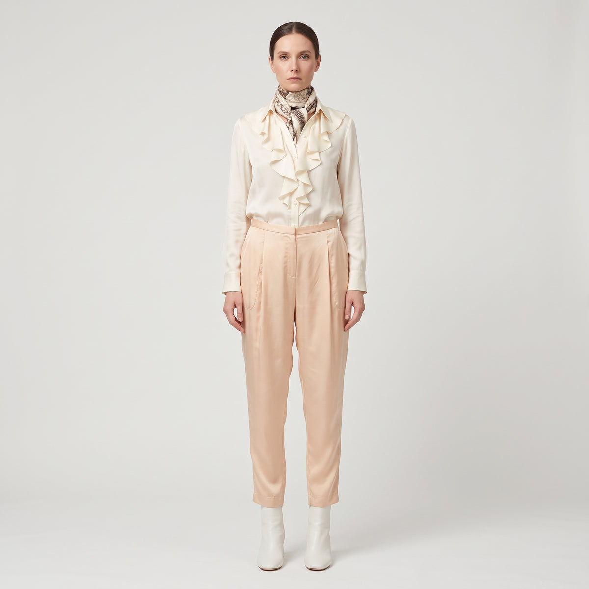 Tailored Pastel Peach Trousers