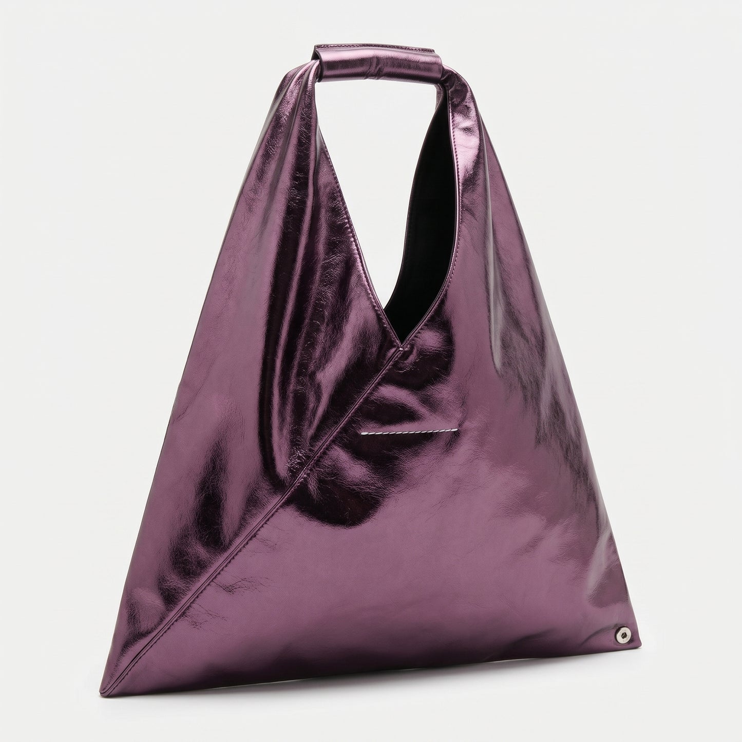 Metallic Purple Origami Tote Bag