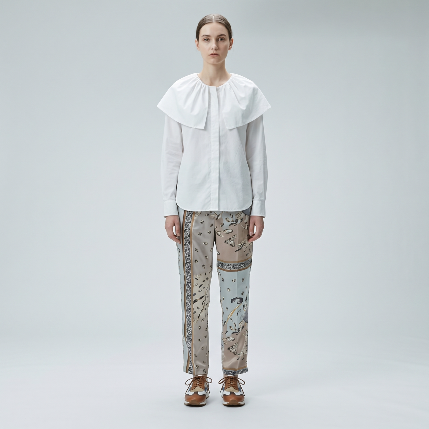 Oversized Collar Poplin Blouse
