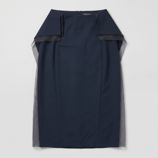 Structured Layered Navy Skirt